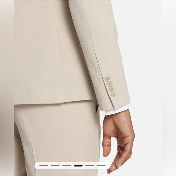 EGARA 🆕 Designer Skinny Fit Gorg Tan Suit. MSRP$400 Jacket 38 Pant W33/L34 🔥 - Picture 4 of 5
